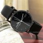 Newest Simple Round Dial Leather Band Boy Men's Unisex Quartz Wrist Watch Gift