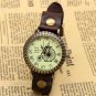 Retro Bicycle Wheel Genuine Leather Band Round Dial Women Men Quartz Watch Gifts