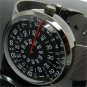 Black Quartz Metal Mesh Wrist Watch Mens Boy Turntable Dial Digital Gift Q0823