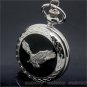 Vintage Eagle Wing Silver Quartz Pocket Watch Necklace Pendant Men Boy Gift P144