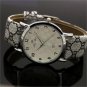 Charm Round Dial Leather Decorative Pattern Quartz Wrist Watch Women Gift 86Hour