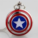 New Bronze Star Necklace Pendant Chain Quartz Pocket Watch  Men Women Gifts P264