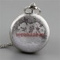 New Bronze Star Necklace Pendant Chain Quartz Pocket Watch Men Women Gifts P264