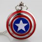 New Bronze Star Necklace Pendant Chain Quartz Pocket Watch Men Women Gifts P264