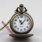 New Bronze Superman Necklace Pendant Chain Quartz Pocket Watch Men Women Gifts