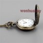 New Bronze Superman Necklace Pendant Chain Quartz Pocket Watch Men Women Gifts