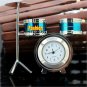 Fashion Drum Blue Silver White Design Mini Round Desk Clock Watch Gift Hour 86