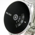 Mens Silver Black PAIDU Quartz Wrist Watch Turntable Dial Boy 86 Hour Gift Q0844
