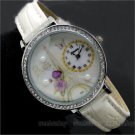 Fashion Eiffel Tower Faux Leather Round Quartz Wrist Watch Women Charm Gift