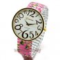 New Round Analog Stretchable Iron Quartz Wrist Watch Hour Women Lady 86 Gift