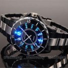 Popular Black OHSEN Steel LED light Dial Quartz Wrist Watch Men Sport Gifts OH01