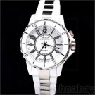 White OHSEN Steel Band LED Light Dial Quartz Wrist Watch Sports Men Gifts OH02