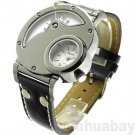 OULM Military Army Dual Time Zones Movements Quartz Watch Leather GIFT MEN ‘S 86