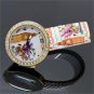 Flower Round Big Ben Tower Stretchable Iron Quartz Wrist Watch Women Q2088 AB