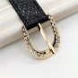 Elegant Skull Round Dial Crystal analog Black Band Quartz Wrist Watch Lady Q3586