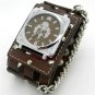Cool Punk Rock Gothic Quartz Wrist Watch Chain Bracelet Party Hours Men 86 Q2522