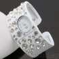 Elegant Rhinestone Crystal Bracelet bangle Women Lady 86 Quartz Wrist Watch Gift