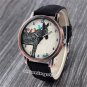 Cute Zebra Round Dial Faux Leather Band Quartz WristWatch Unisex 7 Colors Gifts
