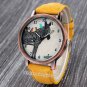 Cute Zebra Round Dial Faux Leather Band Quartz WristWatch Unisex 7 Colors Gifts