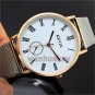 Luxury Silver Stainless Steel Mesh Band Analog Quartz Wrist Watch Unisex Q4103