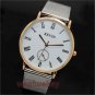 Luxury Silver Stainless Steel Mesh Band Analog Quartz Wrist Watch Unisex Q4103