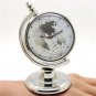Fashion Globe Design Mini Desk Clock Silver Watch Gift Scholar Hour Base SP01