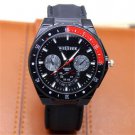 Cool Quartz Wrist Watch Leather Band Round Speed Black Dial Lady Men Sport Q4206