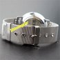 Simple White Round Dial Steel Mesh Band Hour Quartz Wrist Watch Women Men Q4107