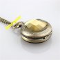 Retro Yellow Bronze Necklace Pendant Chain Quartz Pocket Watch Lady Gifts P276