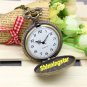 Vintage UK Flag Quartz Pocket Watch Pendant Necklace Men Women Gift Box P81