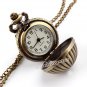 Pumpkin Chain Ball Necklace Pendant Quartz Pocket Watch Women Lady Unisex P67