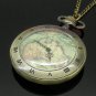 Australia Map Quartz Pocket Watch Necklace Pendant Lady Women Men CA P55
