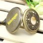Retro Flower Pocket Watch Pendant Chain Bronze Women Men Unisex Gifts P43