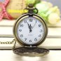 Retro Flower Pocket Watch Pendant Chain Bronze Women Men Unisex Gifts P43