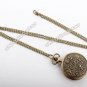 Retro Bronze Aboriginal Quartz Pocket Watch Pendant Chain Unisex Gifts P42