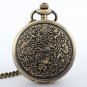 Retro Bronze Aboriginal Quartz Pocket Watch Pendant Chain Unisex Gifts P42