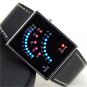 Cool 29 LED Blue&Red Black Rubber Digital Wrist Watch Mens Womens Date 86 L0503