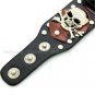 Punk Rock Skull Head Skeleton Rivet Leather Quartz WristWatch Men Black86 Q2535