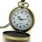 Retro Bronze Charm Pattern Pendant Chain Quartz Pocket Watch Lady Women 86 P212