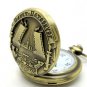 Retro Bronze Charm Pattern Pendant Chain Quartz Pocket Watch Lady Women 86 P212