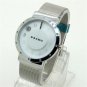 Casual Metal Iron Mesh Simple Quartz Wrist Watch Mens Women White 86 Gift Q0846
