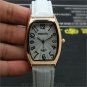 Classic Square Style Leather Band Women Lady Men Quartz Wrist Watch 86 Gift
