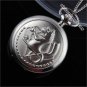 New Silver Dragon Quartz Pocket Watch Necklace Pendant Chain Men Lady Gifts P280
