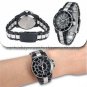 Black Ohsen Steel LED light Men boy Quartz Sport Dial Wrist Watch Gift 8OH01