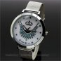 Peacock Silver Stainless Steel Mesh Quartz Wrist Watch Women 86 Gift Q1340