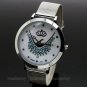 Peacock Silver Stainless Steel Mesh Quartz Wrist Watch Women 86 Gift Q1340