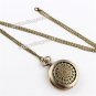 Retro Holllow Quartz Pocket Watch Necklace Pendant Men Women Lady Gift CA P220