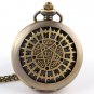 Retro Holllow Quartz Pocket Watch Necklace Pendant Men Women Lady Gift CA P220