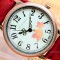 Retro Round Dial Faux Leather Wrist Watch Women Men Quartz Gifts 86 Fashion