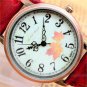 Retro Round Dial Faux Leather Wrist Watch Women Men Quartz Gifts 86 Fashion